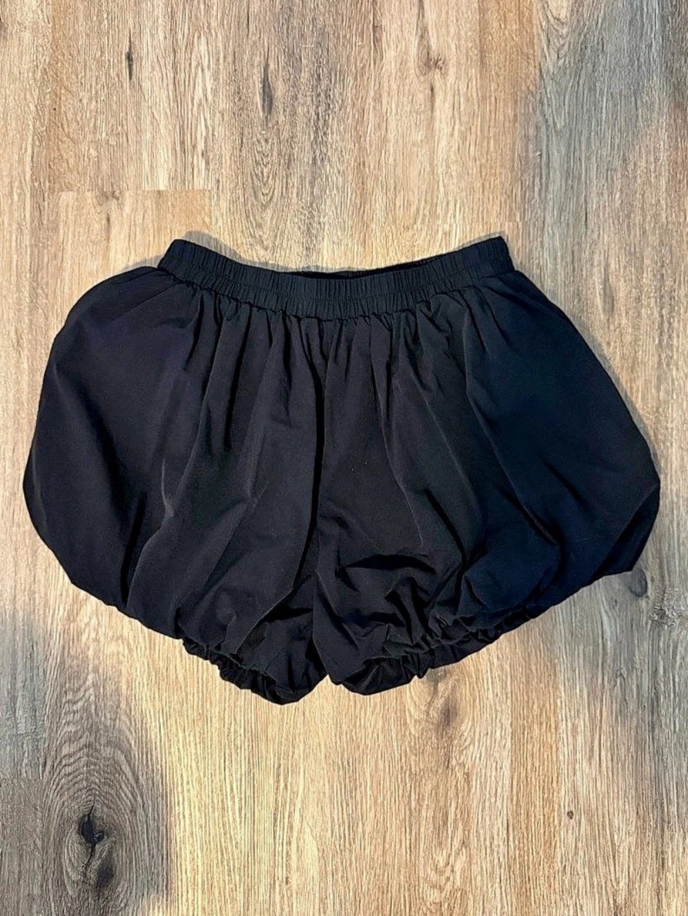 Black Mini Bubble Shorts
